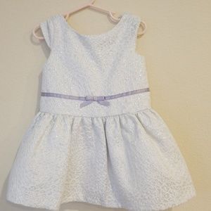 Janie and Jack white dress with silver details